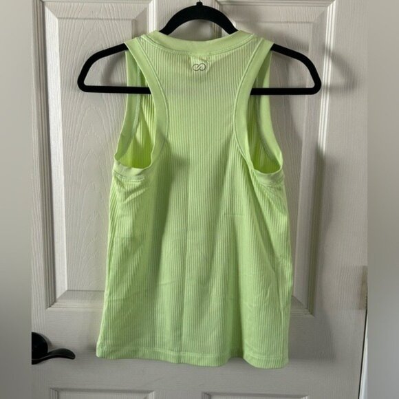 Calia by Carrie Underwood Neon Green Ribbed Tank Top Sz Medium READ - Picture 12 of 13